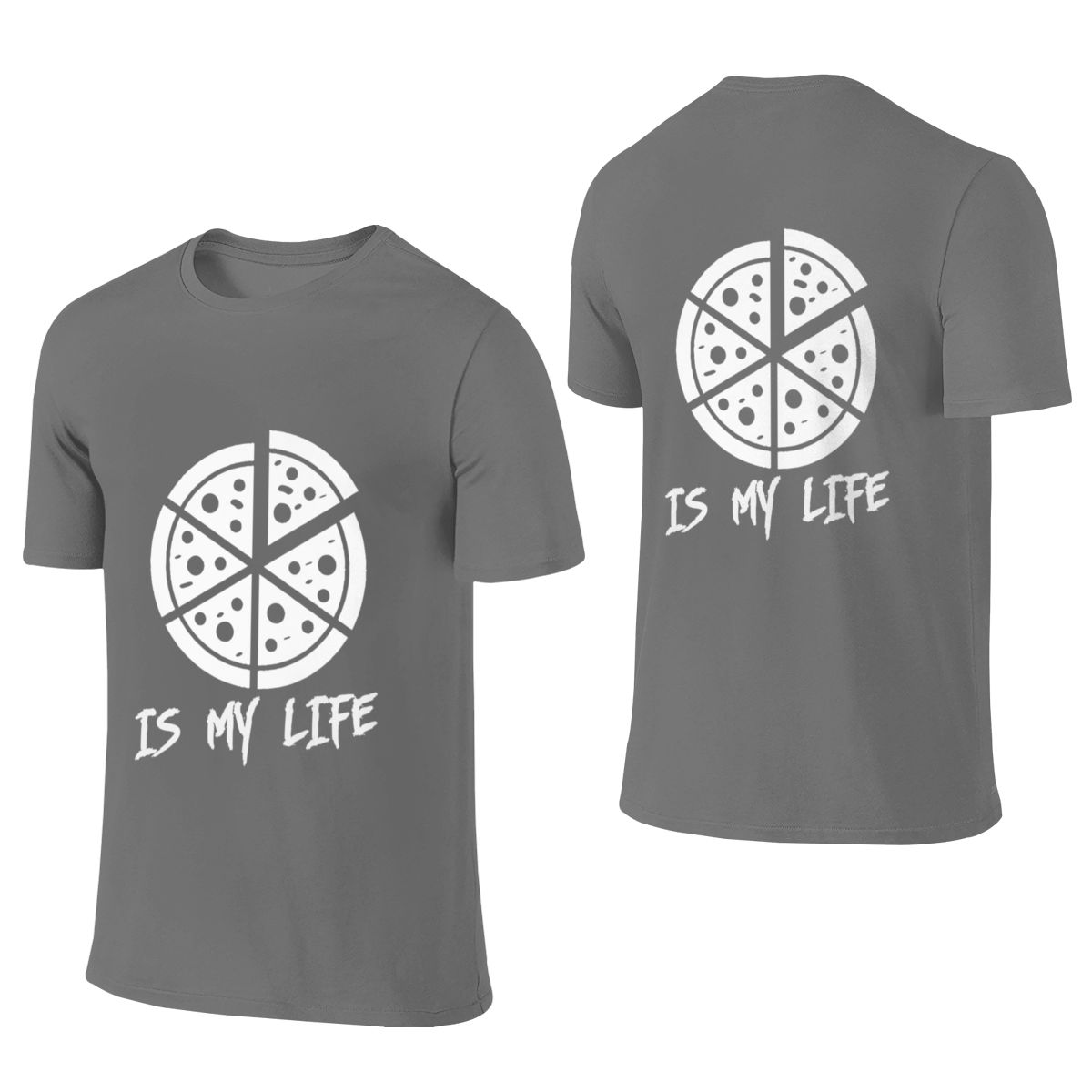 Korean Men Lifestyle - Camiseta Reversível 'Pizza Is My Life'