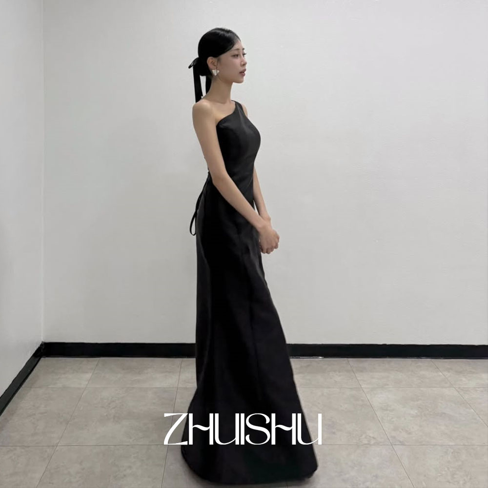 Zhuishu um ombro preto vestido - Modern Korean Lifestyle avaliação e preço